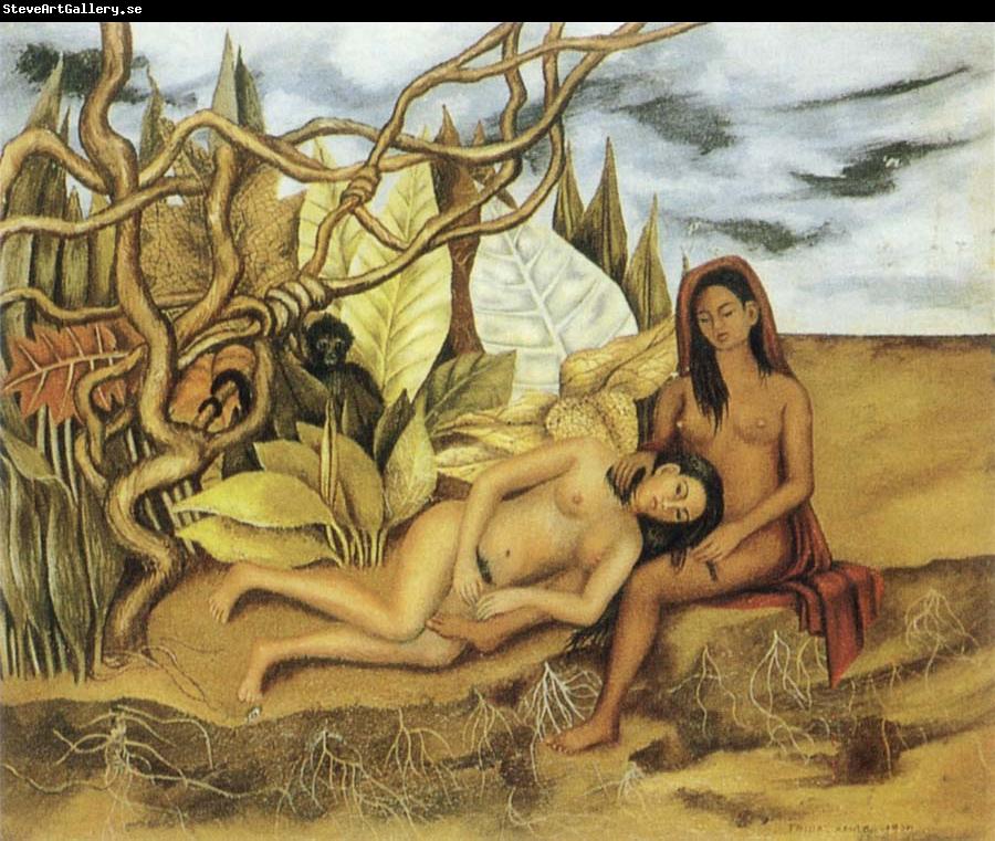 Frida Kahlo Two female nude in the jungle